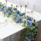 Artificial Flowers Garlands - 5.6 FT Eucalyptus Garlands with Multi-Flower Variety in Dusty Blue & White, Rustic Elegant Style for Wedding Decorations